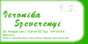 veronika szeverenyi business card